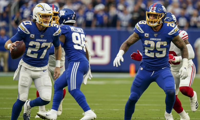 Los Angeles Chargers vs New York Giants Match Player Stats