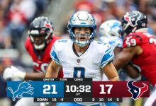 Detroit Lions vs Houston Texans Match Player Stats