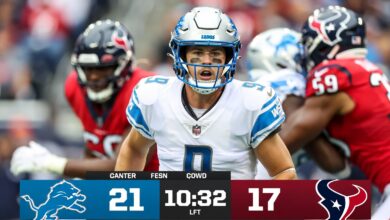 Detroit Lions vs Houston Texans Match Player Stats