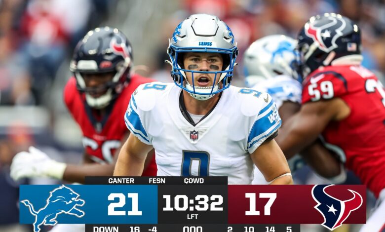 Detroit Lions vs Houston Texans Match Player Stats
